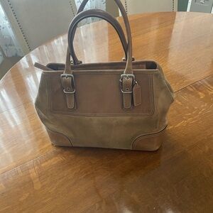 Vintage Coach suede Hamptons Handbag